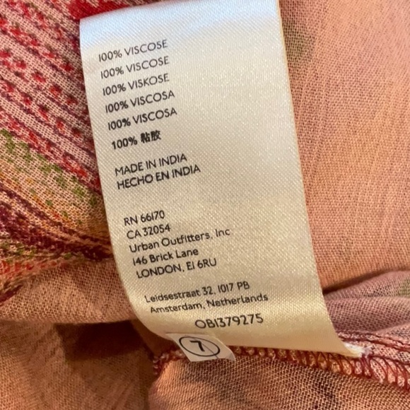 Free People Jackie Smocked Deep V-Neck Mini Dress Floral Print Size S/P - Picture 14 of 14